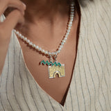 Customizable Nuba Charm Pearl Necklace