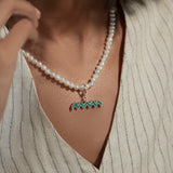 Customizable Nuba Charm Pearl Necklace