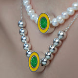 Lemon-Mint Slush Silver Necklace