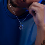 Mini Blue Sun Necklace
