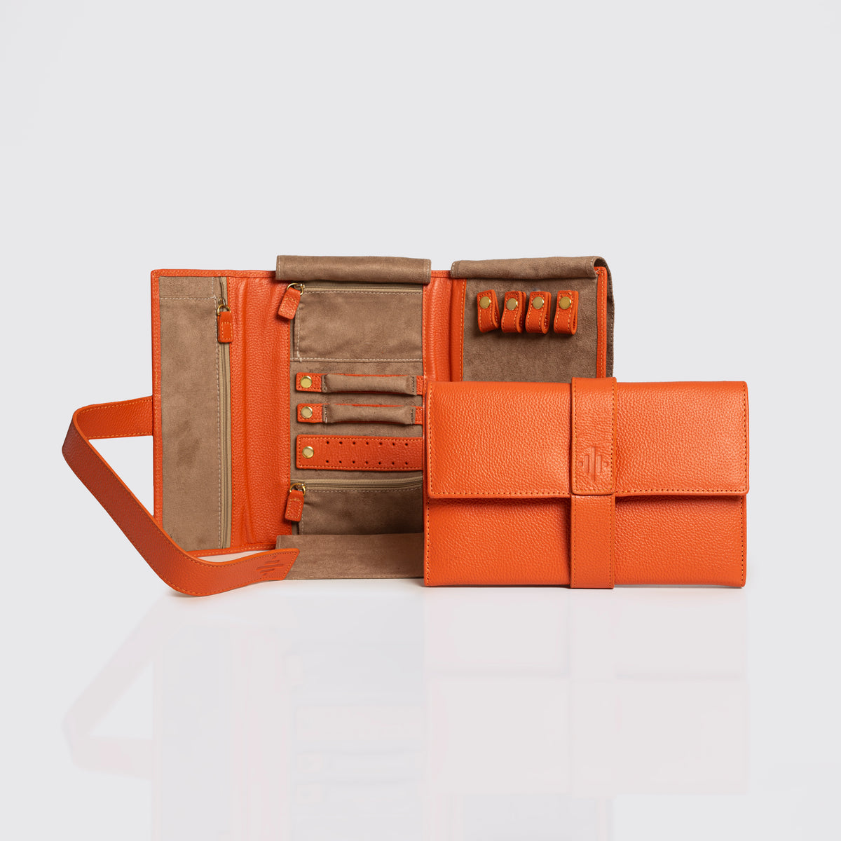 Orange Akeela Travel Jewelry Wallet