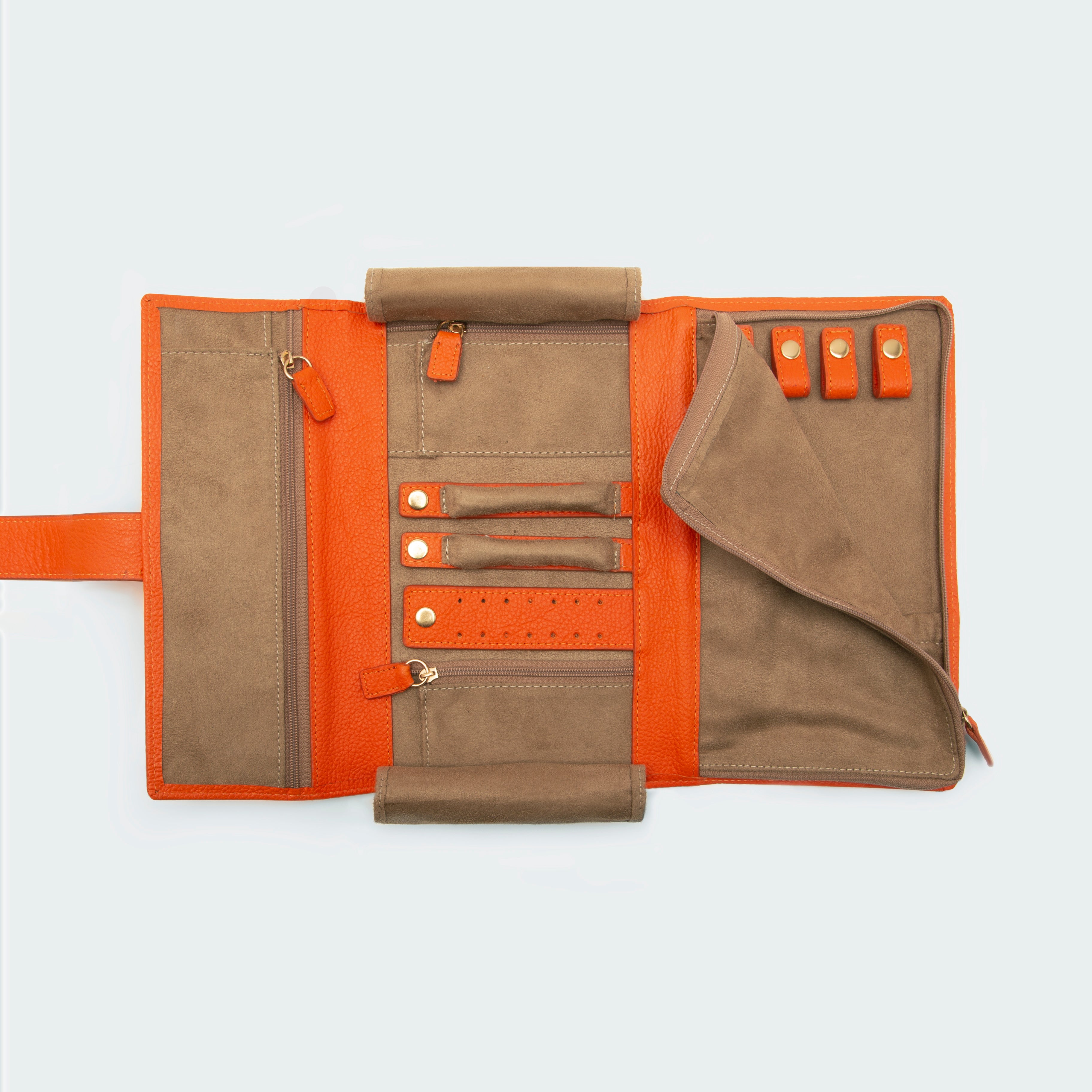 Orange Akeela Travel Jewelry Wallet