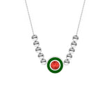 Watermelon Slush Silver Necklace