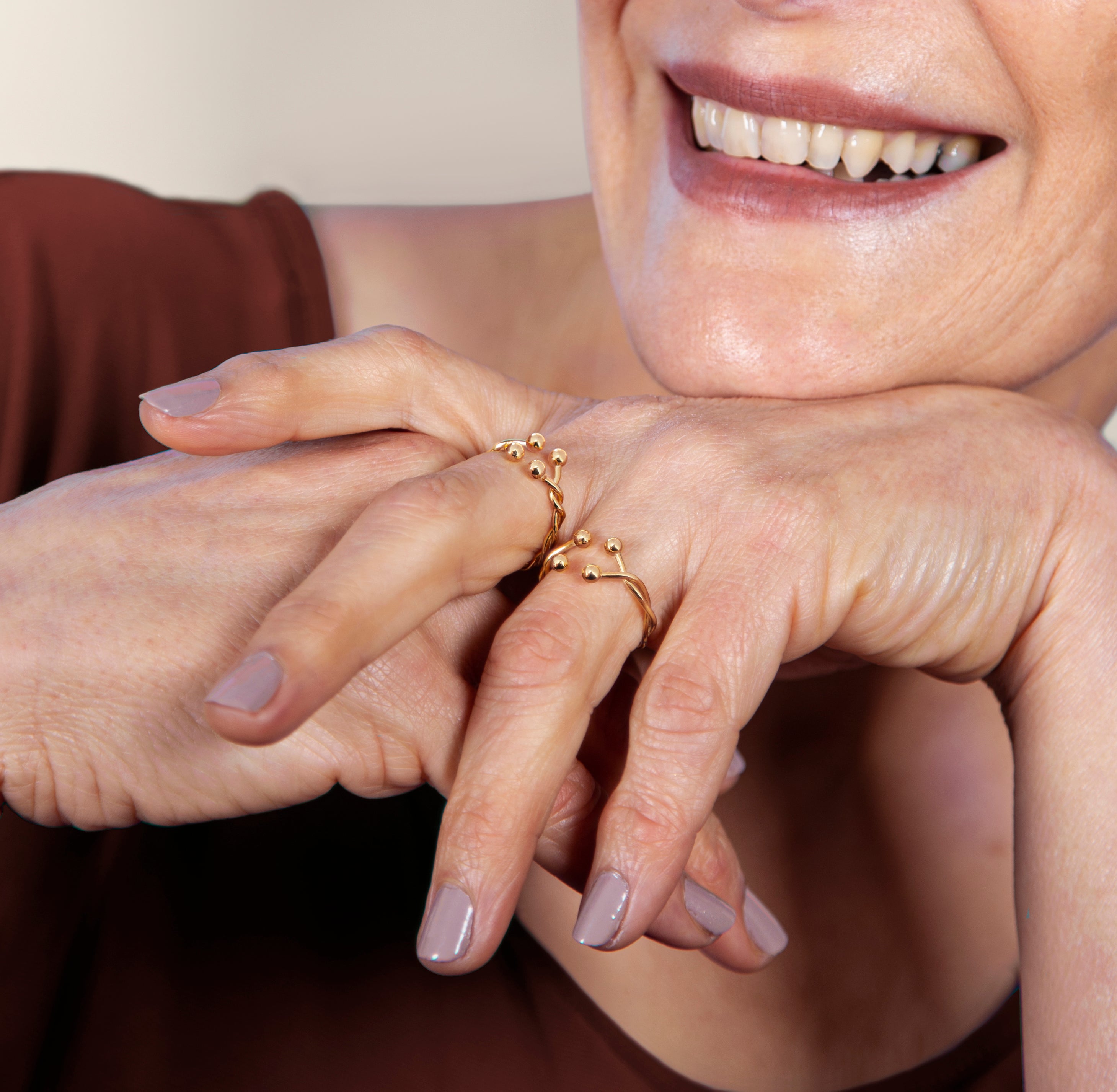 Golden Traveling Speck Ring