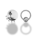 Asymmetrical Palm Tree Earrings