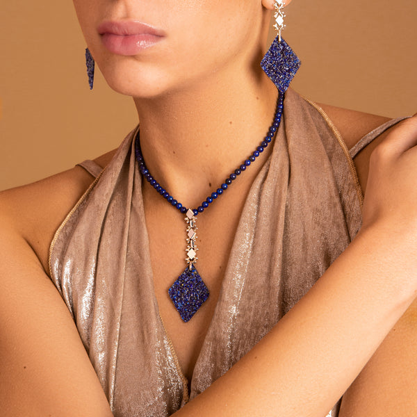 Amazigh Lapis Statement Necklace