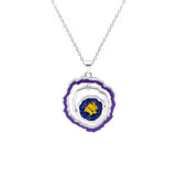 Dynamic Blue Sun Necklace