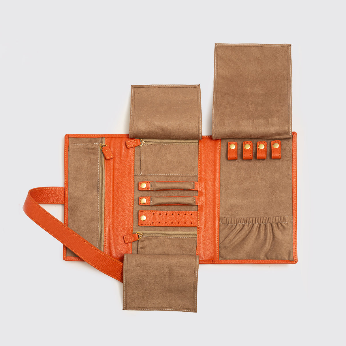 Orange Akeela Travel Jewelry Wallet