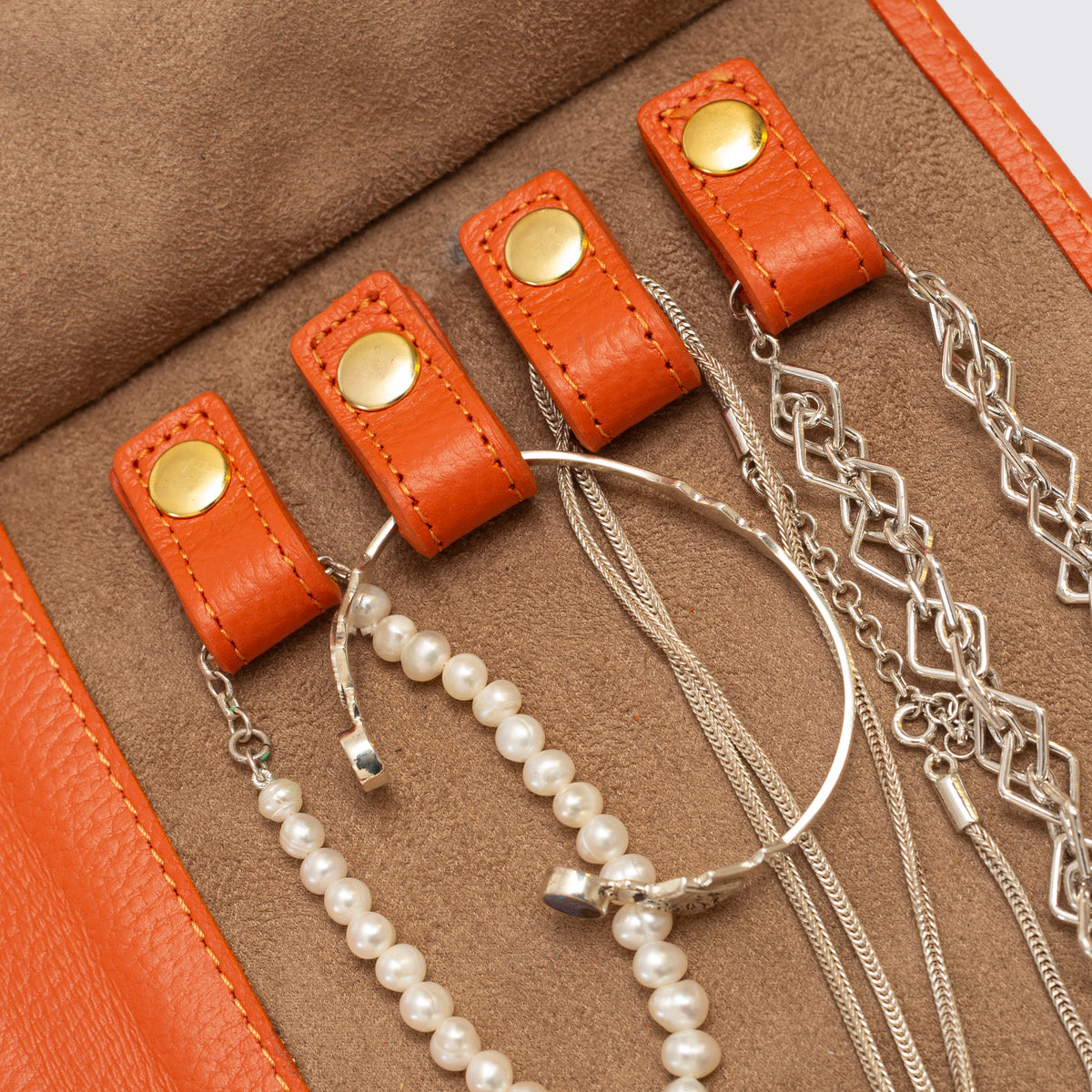 Orange Akeela Travel Jewelry Wallet