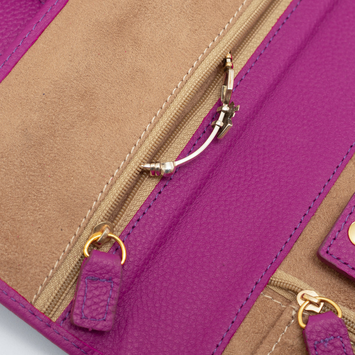 Fuschia Akeela Travel Jewelry Wallet
