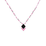 Pink Mosaic Rope Necklace