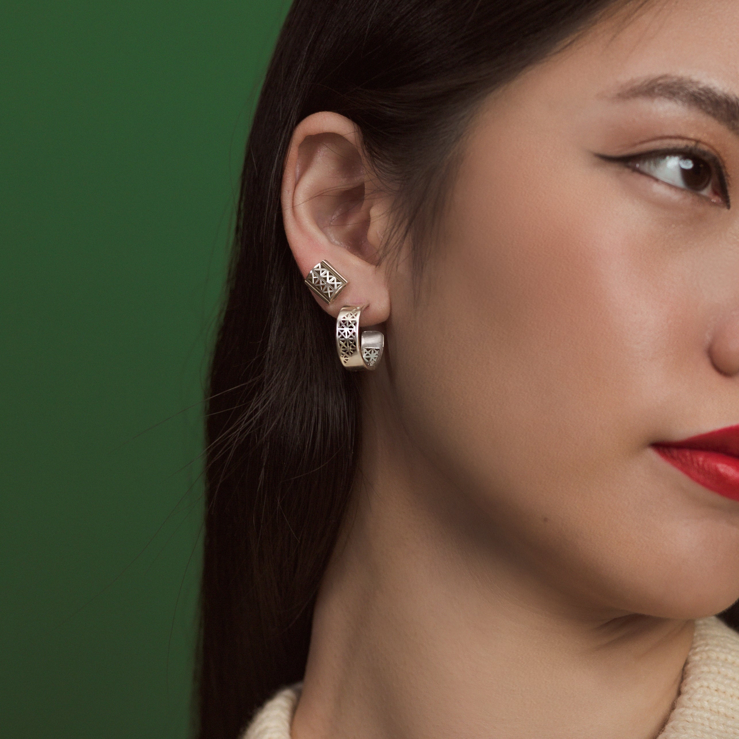 Kudzu Hoop Earrings
